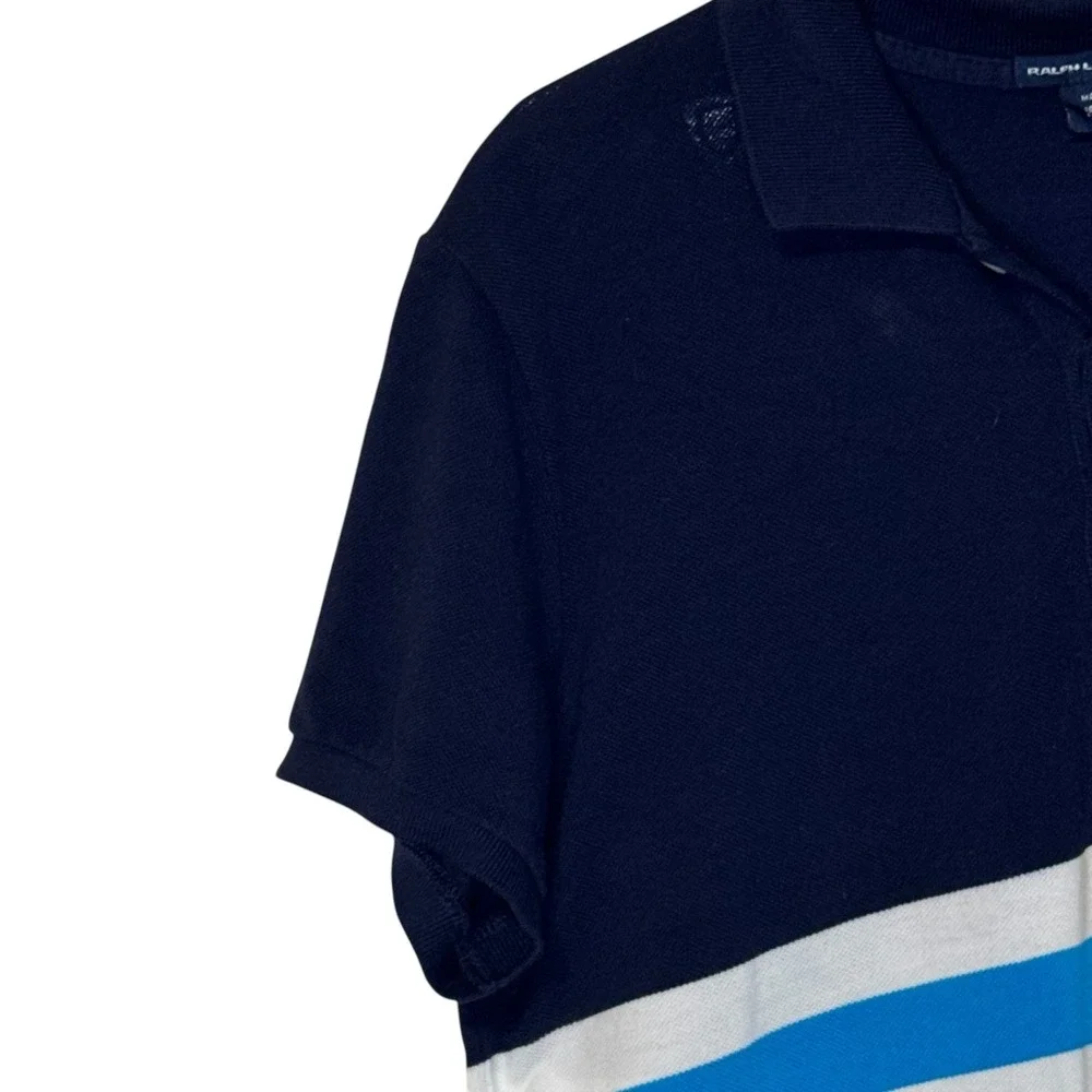 Polo Ralph Lauren Sports Women's Polo Shirt Striped‎ Colorblock Preppy Tennis XL